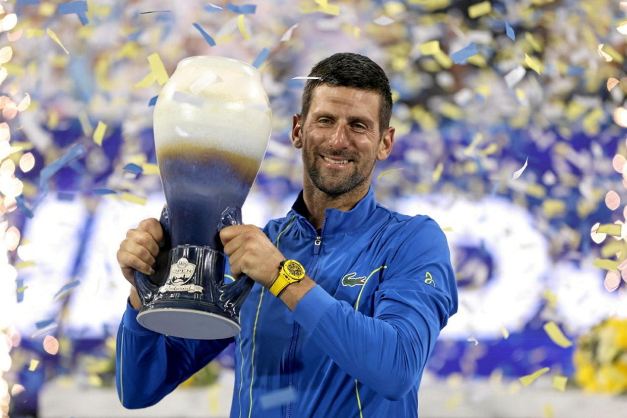 Troisième titre pour Novak Djokovic à Cincinnati, qui prend au passage sa revanche sur Carlos Alcaraz.  - Credit:MATTHEW STOCKMAN / GETTY IMAGES NORTH AMERICA / Getty Images via AFP