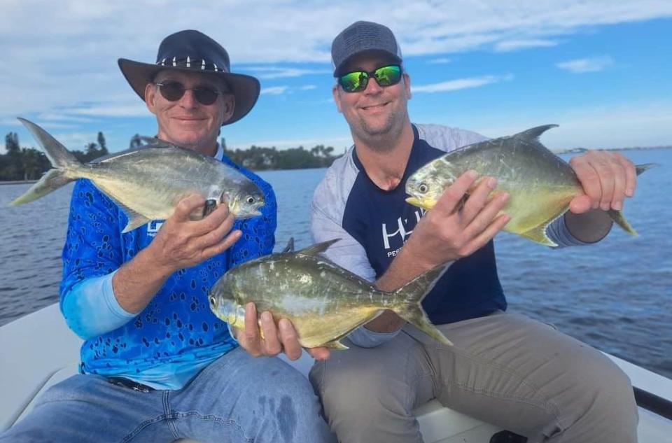 Pompano showed up Dec. 3, 2023 for anglers fishing with Night Stalker charters Capt. Jimmy Walden in Jensen Beach.