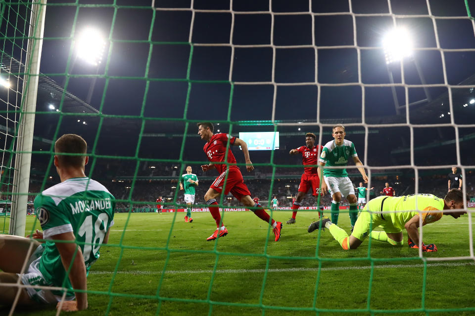 Robert Lewandowski schoss die Münchner in Führung. Bild: Getty Images