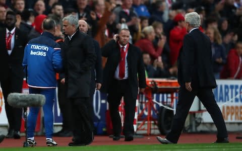 Jose Mourinho refused Mark Hughes handshake because Stoke manager told him to 'f--- off'