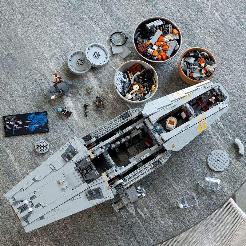 LEGO's Star Wars Razor Crest set with some of its 6,187 pieces.<p>LEGO</p>