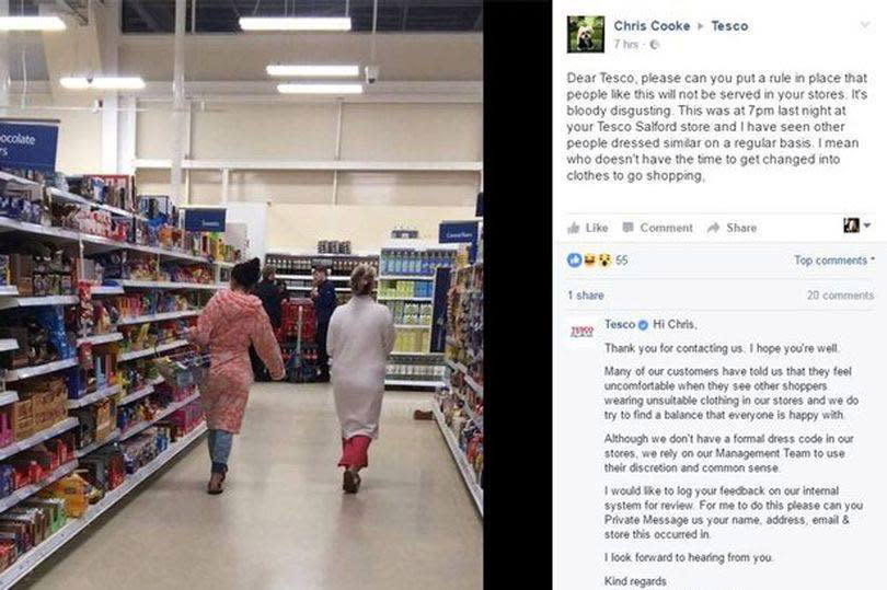 Chris Cooke's post on inappropriate dress in a grocery store has struck a chord and garnered divided opinions. (Photo: Joel Brackenbury/Facebook)