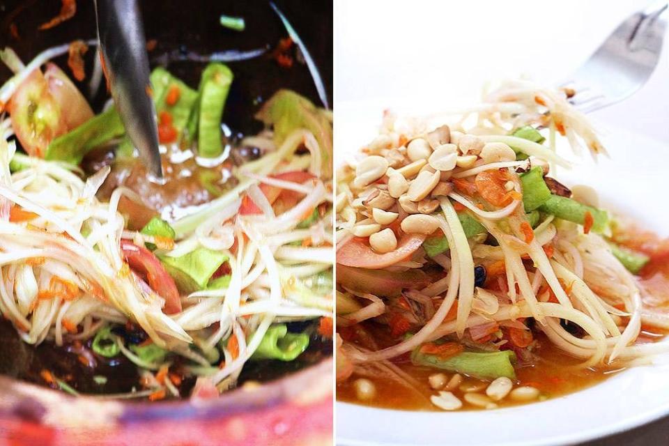 From the mortar to the plate, a taste bud tingling Thai salad.