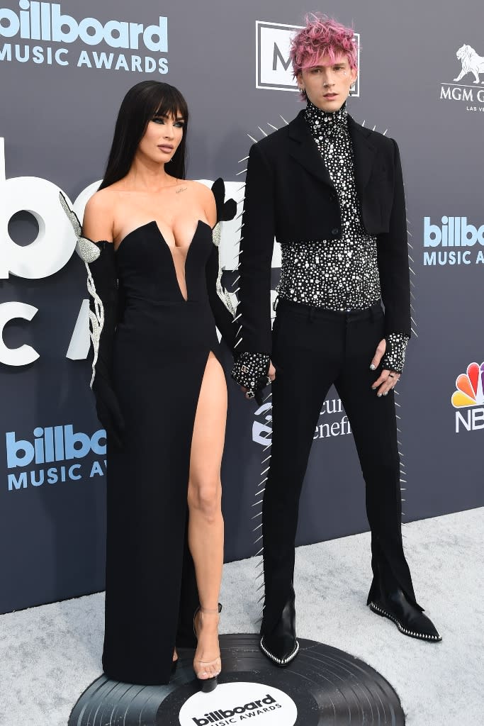 Machine Gun Kelly and Megan Fox at the 2022 Billboard Music Awards held at the MGM Grand Garden Arena on May 15th, 2022 in Las Vegas, Nevada. - Credit: Brenton Ho for Billboard