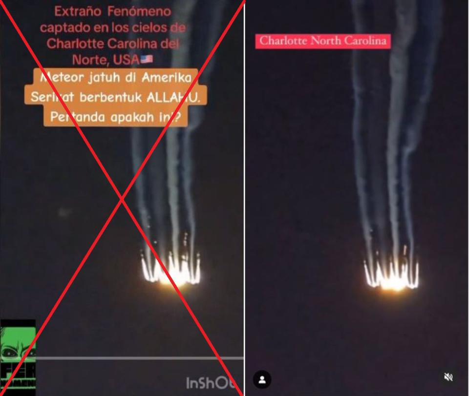 <span>Screenshot comparison between the clip in th false posts (left) and on Instagram (right)</span>