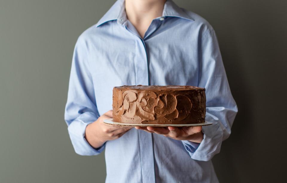 A custom-order Nutella-chocolate layer cake at D’Andrews Bakery and Café.