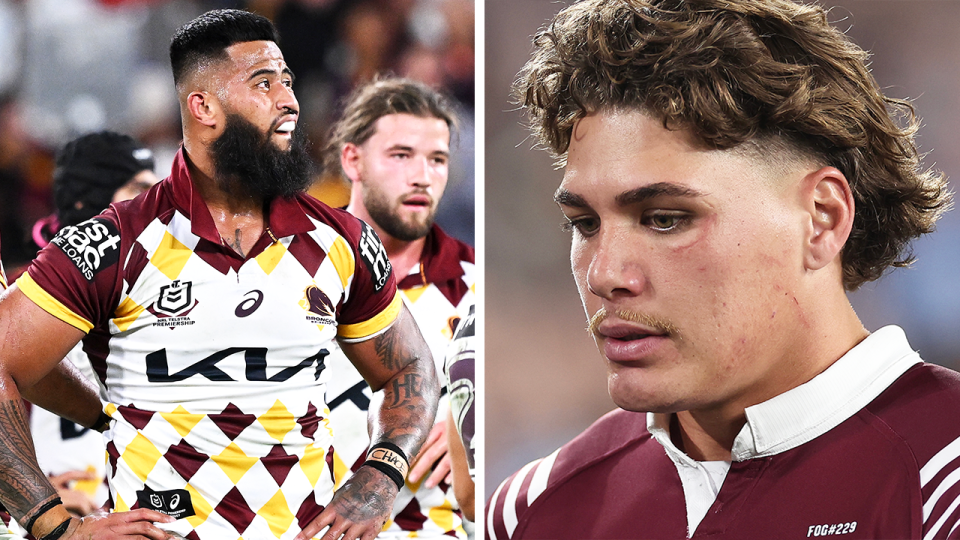 The NRL has once again been urged to rethink a standalone Origin series after the Broncos season took a hit without stars Reece Walsh (pictured right) and Payne Haas (pictured left). (Getty Images)