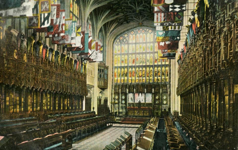T8RK1W The Choir in St George's Chapel, Windsor Castle, 1904