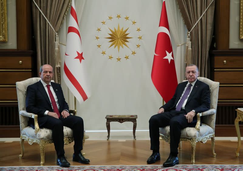 Turkish President Erdogan meets with Turkish Cypriot leader Tatar in Ankara