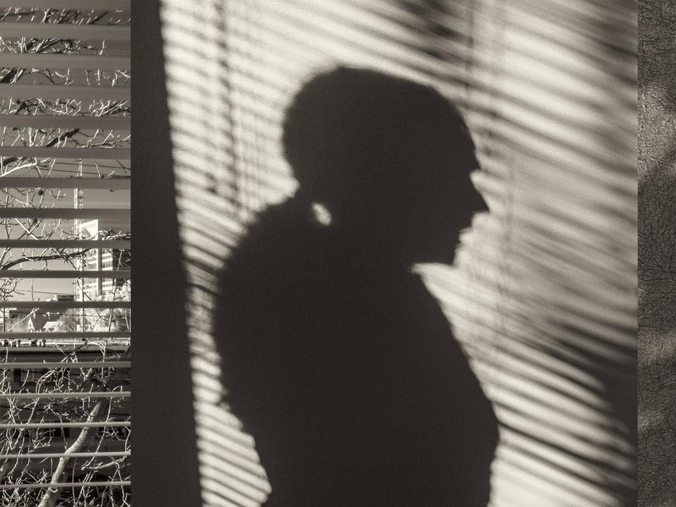 Woman shadow unhappy