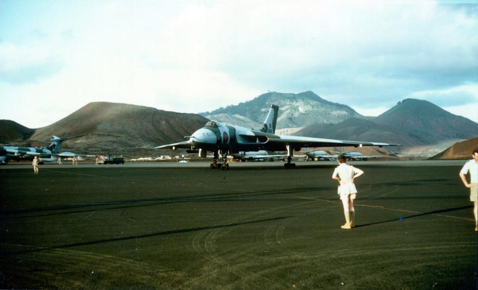 RAF Vulcan bomber on Ascension Island