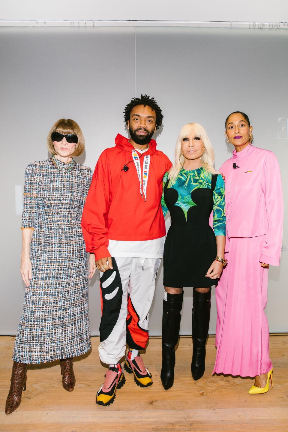 <h1 class="title">Anna Wintour, Kerby Jean-Raymond, Donatella Versace, and Tracee Ellis Ross</h1><cite class="credit">Photographed by Corey Tenold</cite>