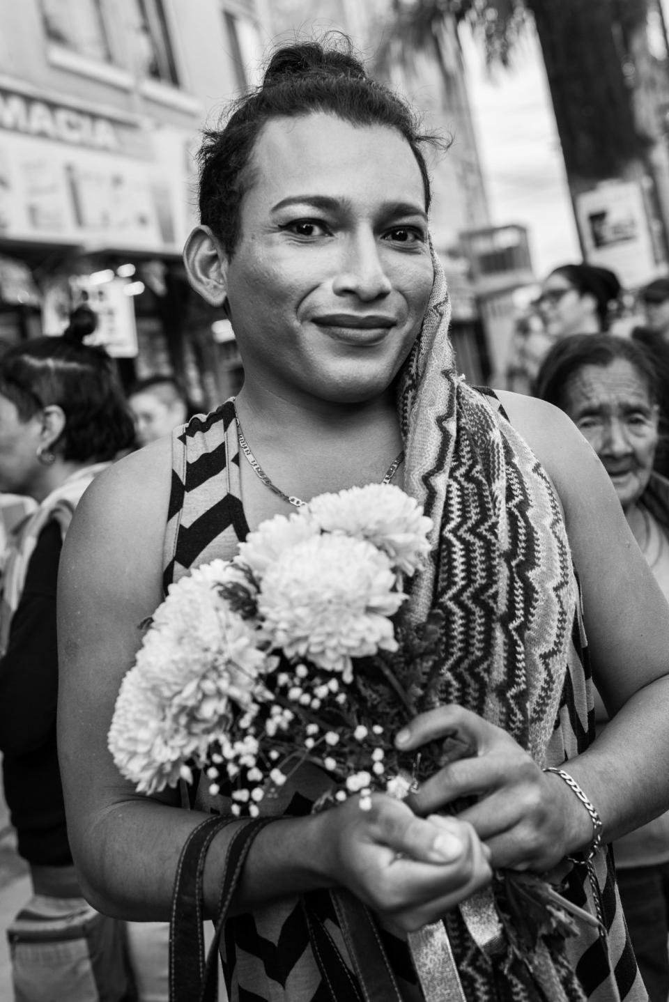 Mar is a member of the migrant caravan from Honduras and participated in an LGBTQ wedding in Tijuana, Mexico. Same-sex marriage is illegal in Honduras.