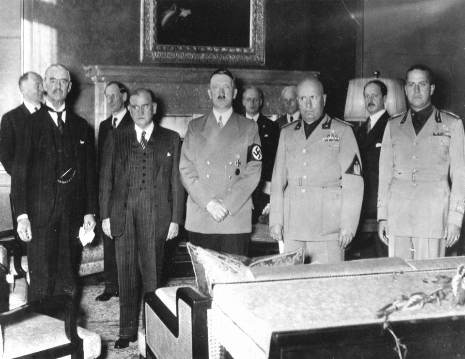 Hitler en la conferencia europea de 1938 (Foto: Getty)