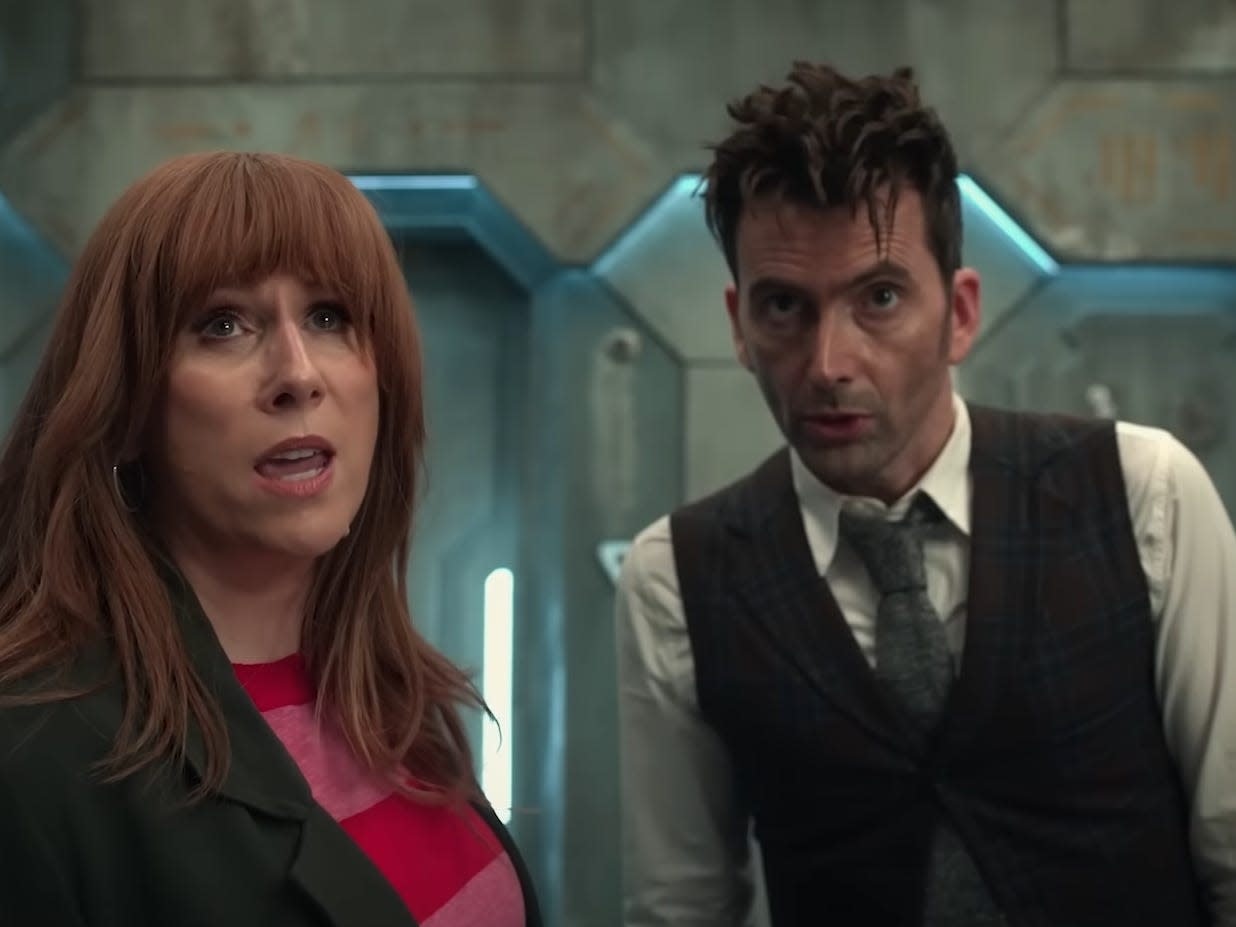 Catherine Tate and David Tennant in "Doctor Who."