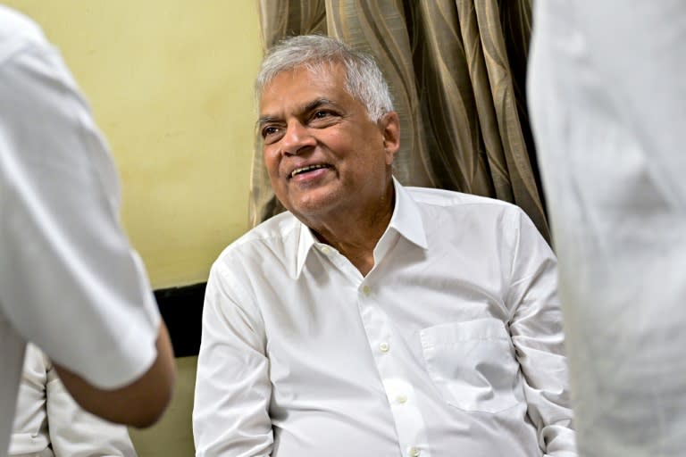 El presidente de Sri Lanka, Ranil Wickremesinghe, en el funeral del líder político tamil Rajavarothiyam Sampanthan, el 2 de julio de 2024 en Colombo (Ishara S. Kodikara)