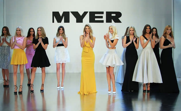 Alex Perry designs on the Myer runway.