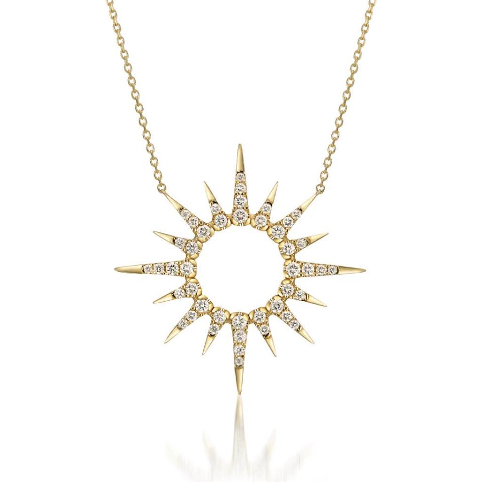 DIAMOND SUNBURST 18K金鑽石項鍊，價格店洽圖片來源：STAR JEWELRY提供