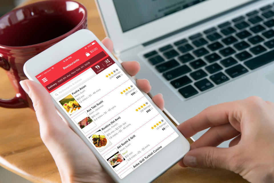 Grubhub's mobile app.