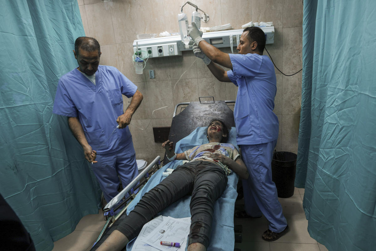 Gaza hospitals are overflowing with patients and running low on supplies as the invasion looms