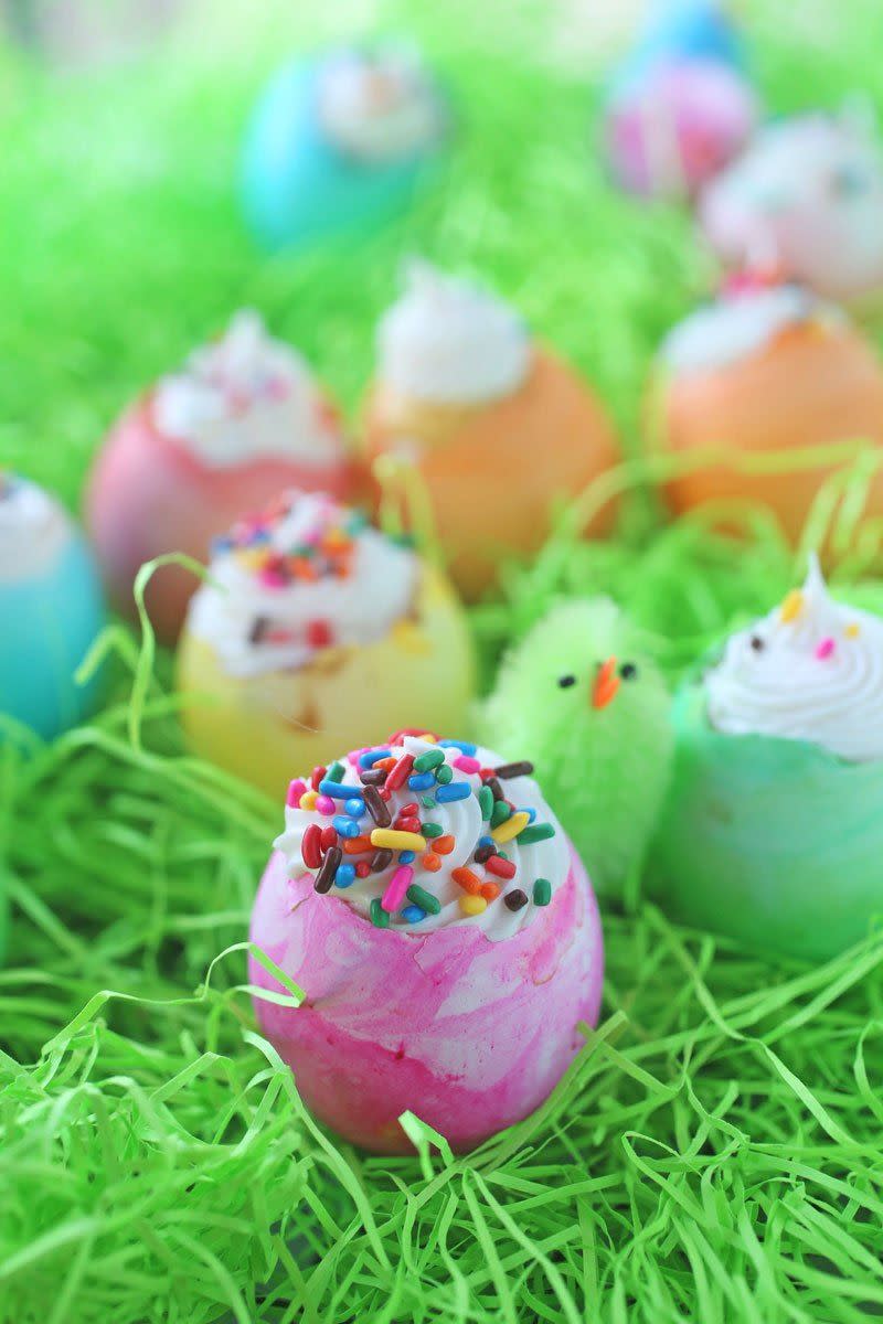 eggshell easter cupcakes