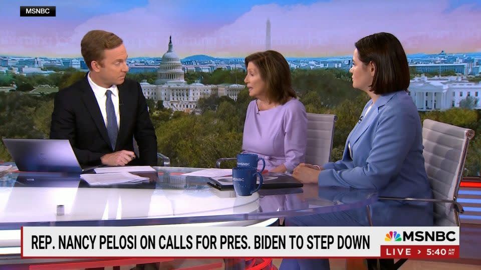 Pelosi commented on the issue on MSNBC's 'Morning Joe' on Wednesday, July 10. - From MSNBC