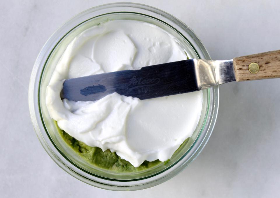 How to Keep Guacamole Green: Sour Cream (Grace Parisi / TODAY)