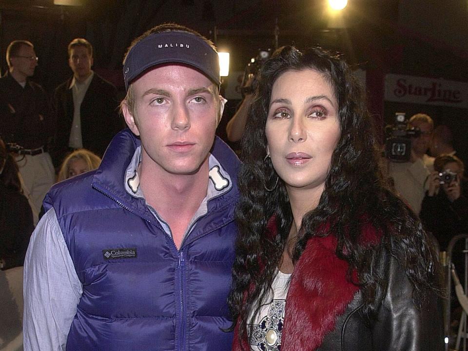 Actress-singer Cher (right) and son Elijah Blue in 2001 (Getty Images)