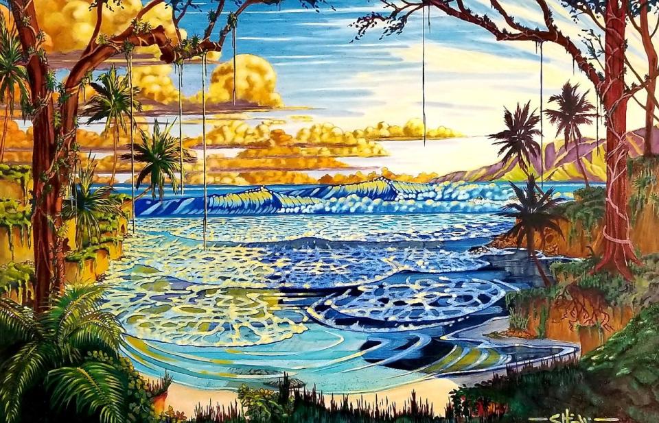 “The Lagoon,” a painting by Stan Chew
