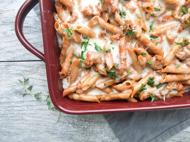 <p><a href="https://cookingwithbliss.com/baked-ziti-with-ground-turkey/" rel="nofollow noopener" target="_blank" data-ylk="slk:Cooking With Bliss;elm:context_link;itc:0;sec:content-canvas" class="link ">Cooking With Bliss</a></p>