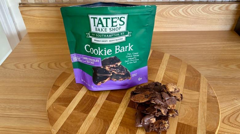 Tate's dark chocolate cookie bark