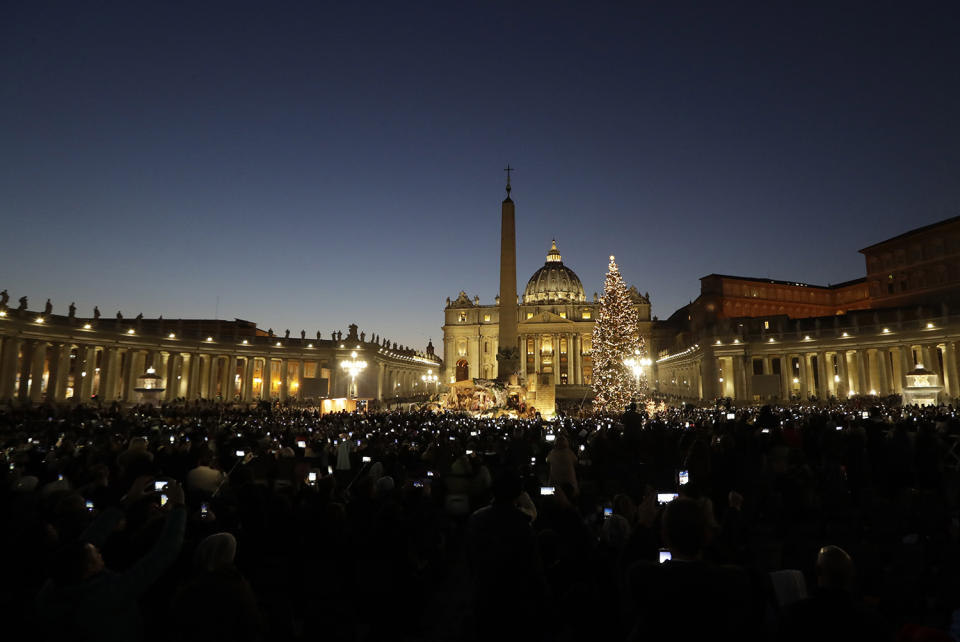 St. Peter’s Square lit up