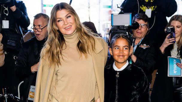 PHOTO: Ellen Pompeo (L) and Sienna Ivery attend the Michael Kors fashion show during New York Fashion Week: The Shows in the Meatpacking District, Feb. 15, 2023, in New York. (Gotham/WireImage via Getty Images)