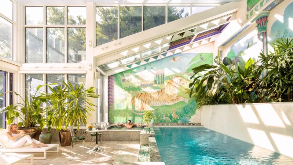 The indoor pool and vertical garden sit within the conservatory. - Credit: Jeff Roberts