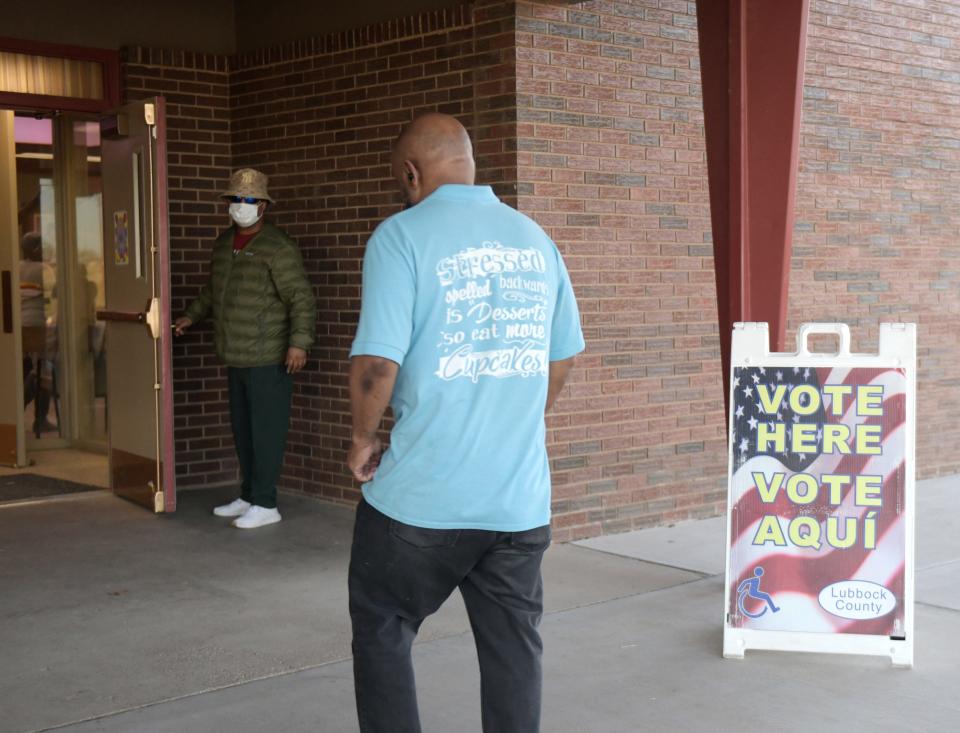 People vote at Mae Simmons Community Center for Super Tuesday in Lubbock.