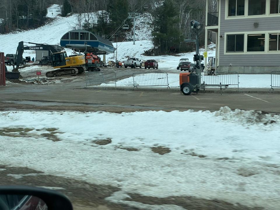 The new Mountaineer summit lift at Attitash is nearing completion.