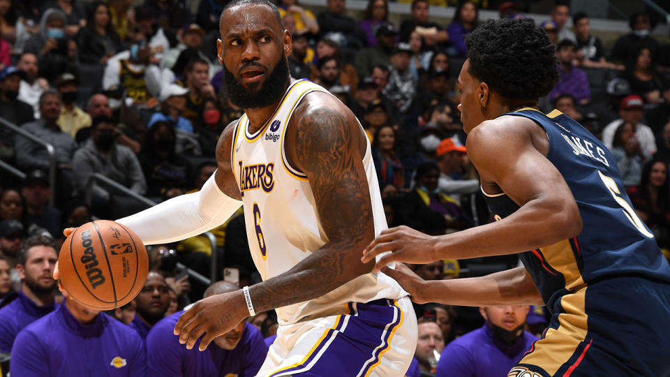 LeBron James has been increasingly disgruntled as the Lakers continue to battle through a disappointing season. (Photo by Andrew D. Bernstein/NBAE via Getty Images)