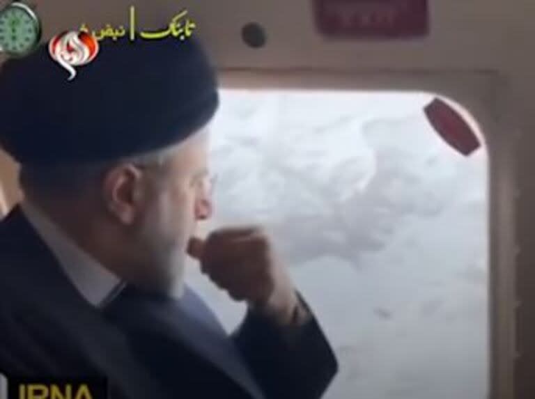 Las últimas imágenes del presidente Ebrahim Raisi antes de que el helicóptero en el que viajaba sufriera un accidente