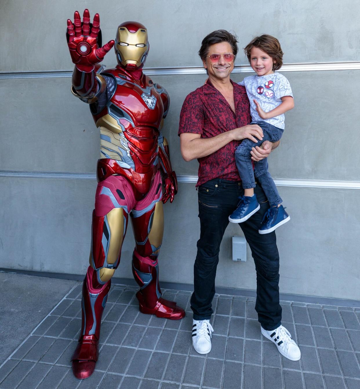 John Stamos and his Family Celebrate Spider-Man Day at Disneyland Resort