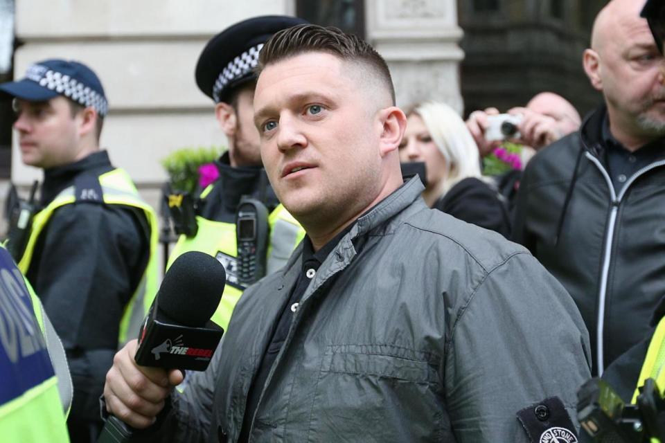 Tommy Robinson, the founder of the English Defence League, was arrested after filming a video outside a courtroom (PA Archive/PA Images)