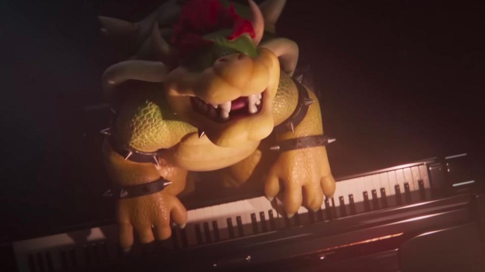 Bowser playing the keyboard