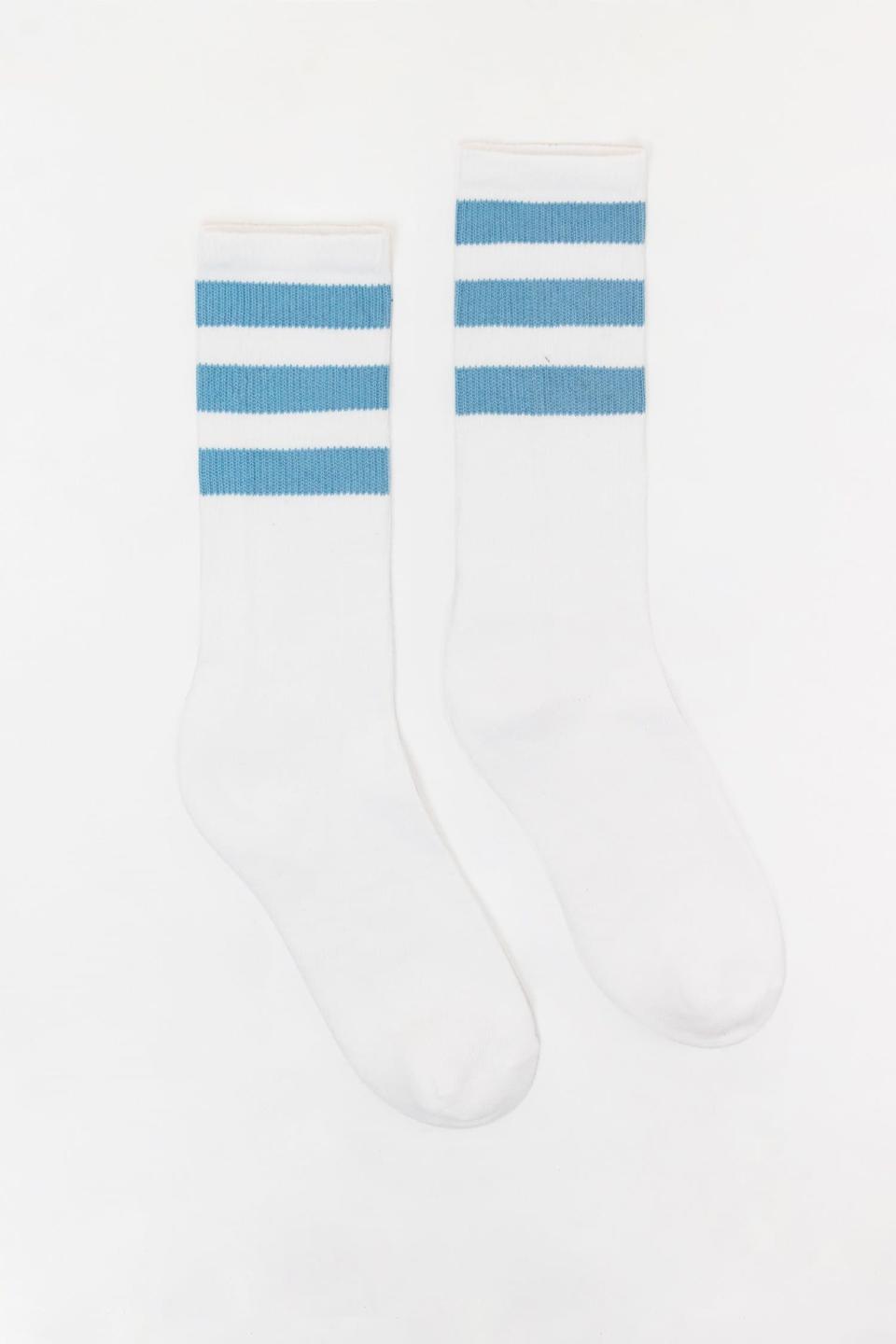 crew socks with stripes