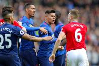 <p>Things got heated when Man United took on Middlesbrough </p>