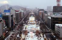 The Sapporo Snow Festival is seen on its opening day in Sapporo, Japan.