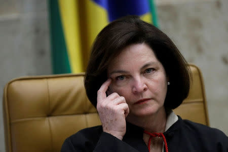 Brazil's Prosecutor General Raquel Dodge gestures during a session of the Supreme Court to decide the fate of a second accusation against the President in Brasilia, Brazil September 20, 2017. REUTERS/Ueslei Marcelino