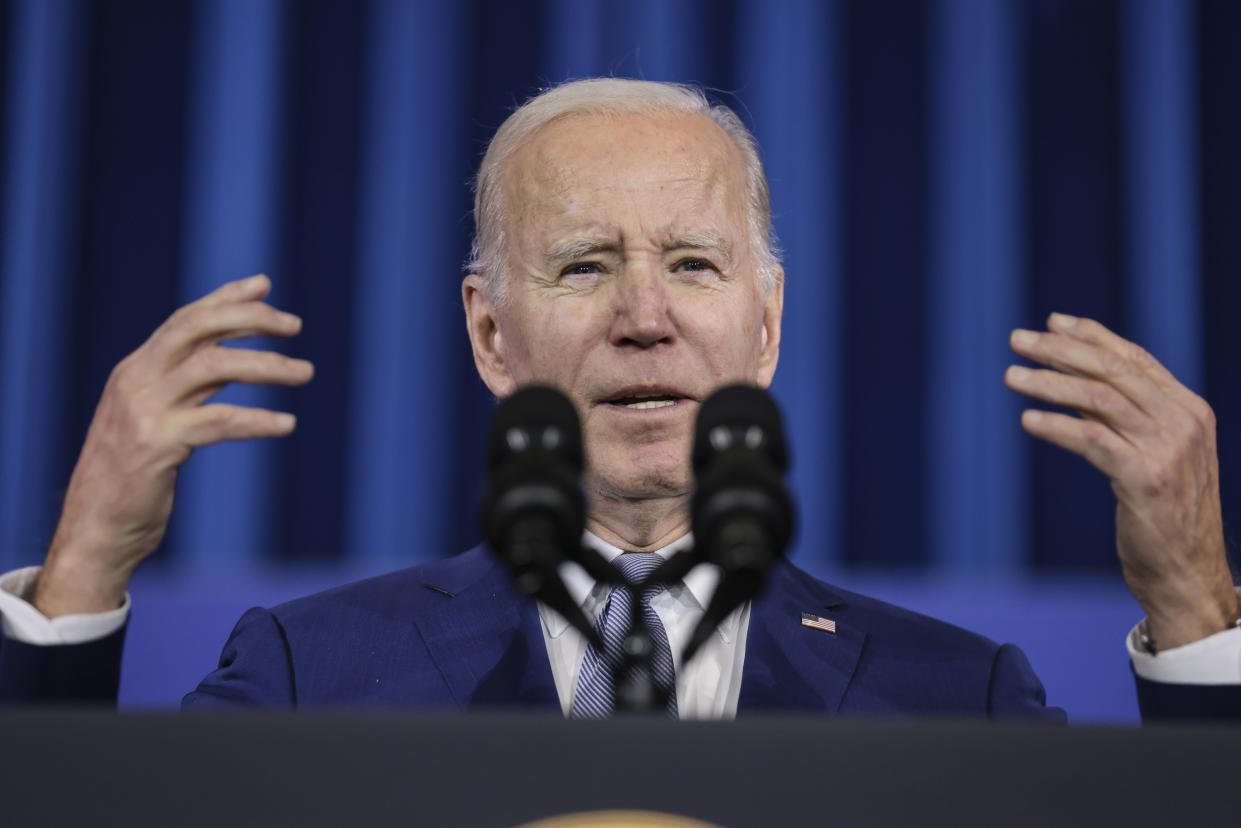 President Joe Biden speaks at the White House Conservation in Action Summit at the Department of the Interior in Washington, D.C., in March.