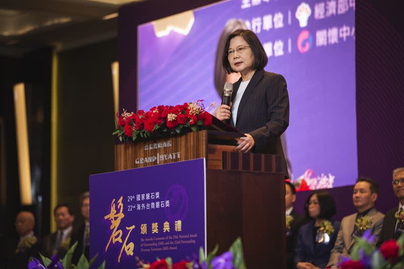 蔡英文指出，投資台灣的廠商已有700家，總投資金額超過1兆1,300億元。（圖／總統府提供）