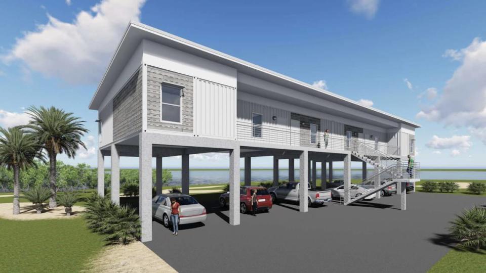 Cabins built from shipping containers will replace the old Flamingo Lodge at Everglades National Park, according to this proposed design. The new lodgings are scheduled to open for business in November.