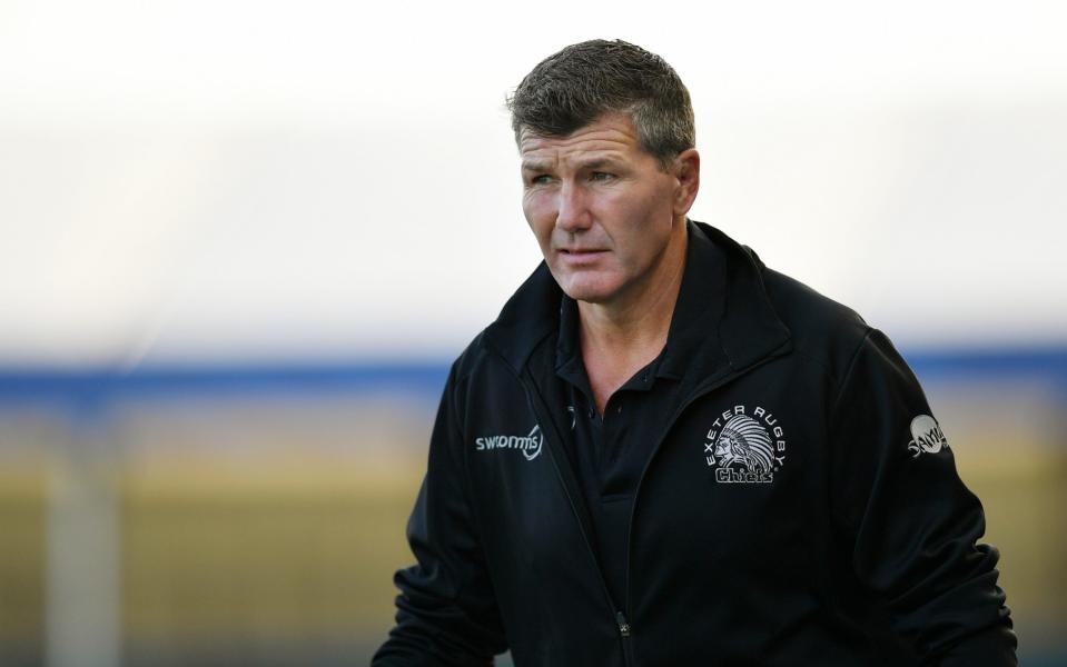 Rob Baxter, Exeter Chiefs' Director of Rugby looks on prior to the Heineken Champions Cup Quarter Final match between Exeter Chiefs and Northampton Saints at Sandy Park on September 20, 2020 in Exeter, England.  - GETTY IMAGES
