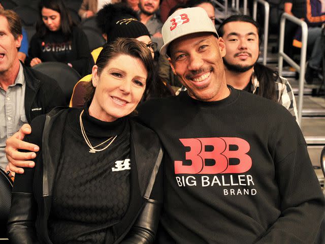 Allen Berezovsky/Getty LaVar Ball and Tina Ball attend a basketball game between the Los Angeles Lakers and the Detroit Pistons at Staples Center on October 31, 2017 in Los Angeles, California